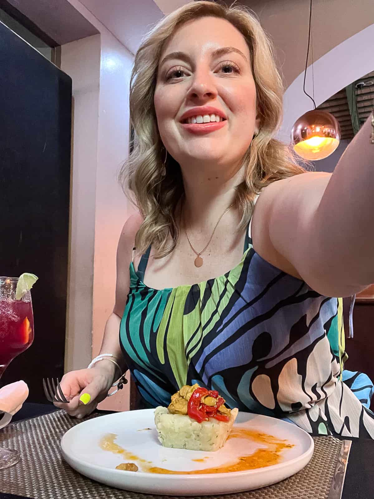 Jenna Passaro Food Blogger Eating Dinner At Rincon Iberico San Juan Restaurant