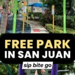 Old San Juan Playground Family Activity with text overlay and Sip Bite Go logo