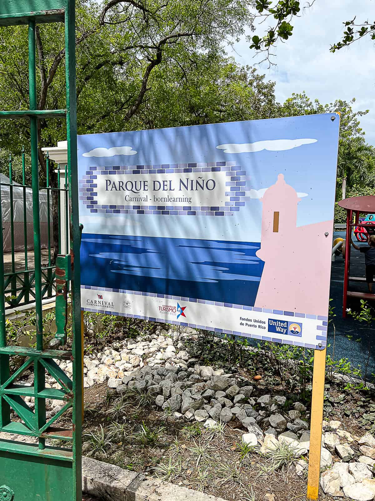 Parque Del Nino Old San Juan Playground Sign