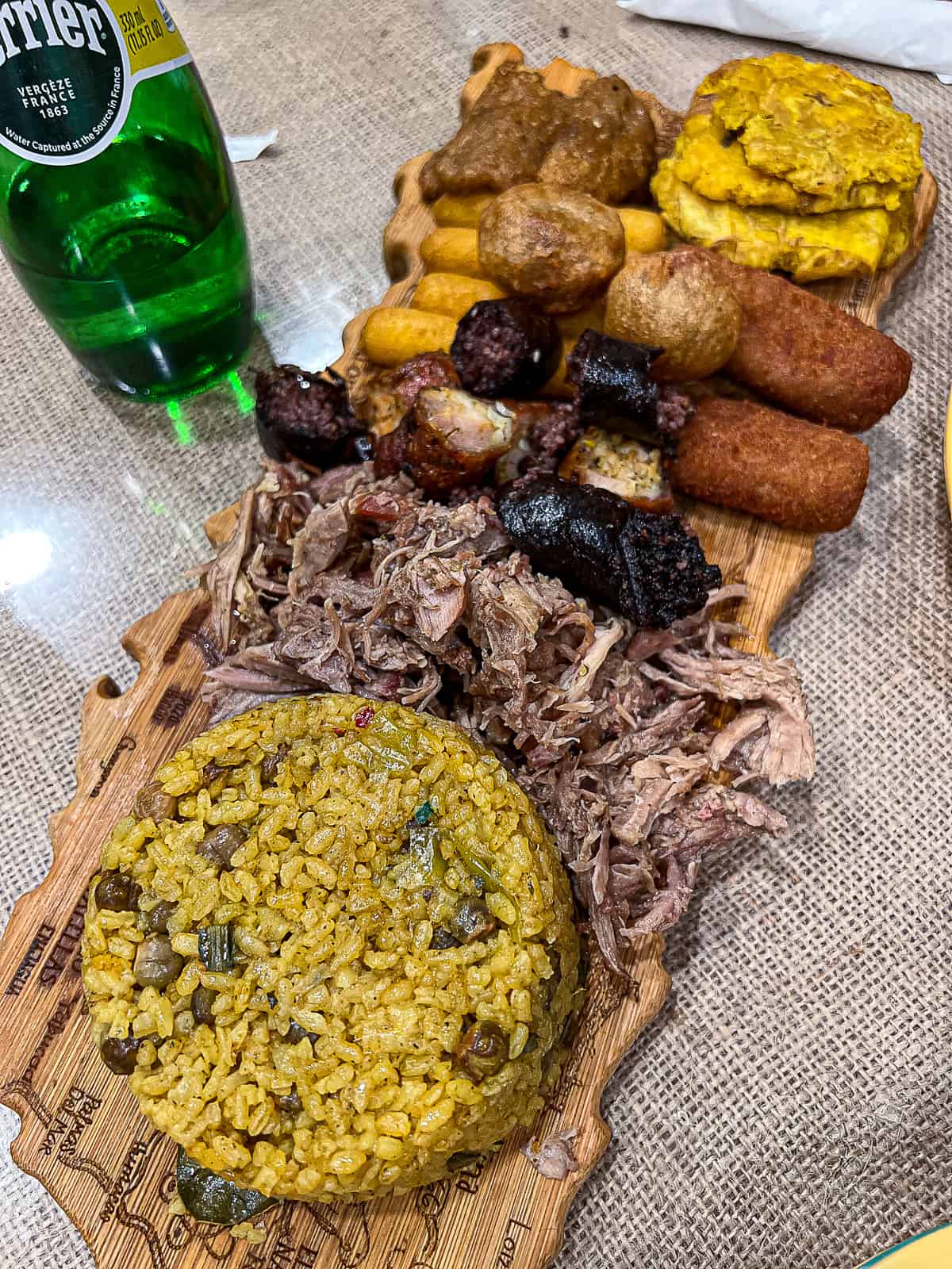 Puerto Rican Sampler Platter at Deaverdura Restaurant in San Juan Puerto Rico