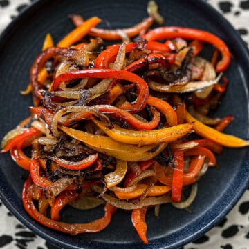 Recipe for Making peppers and onions on a Blackstone griddle