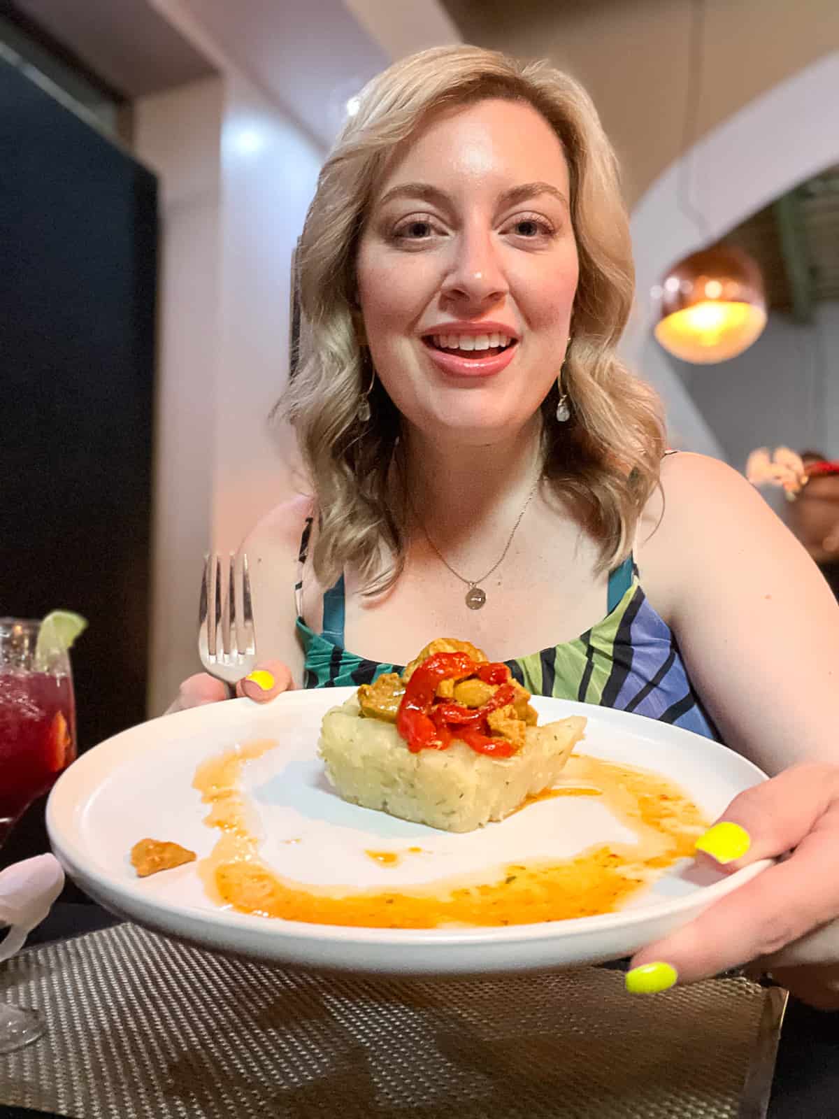 Rincon Iberico Puerto Rican Mofongo Dish with Jenna Passaro on a food walking tour in Old San Juan Sip Bite Go