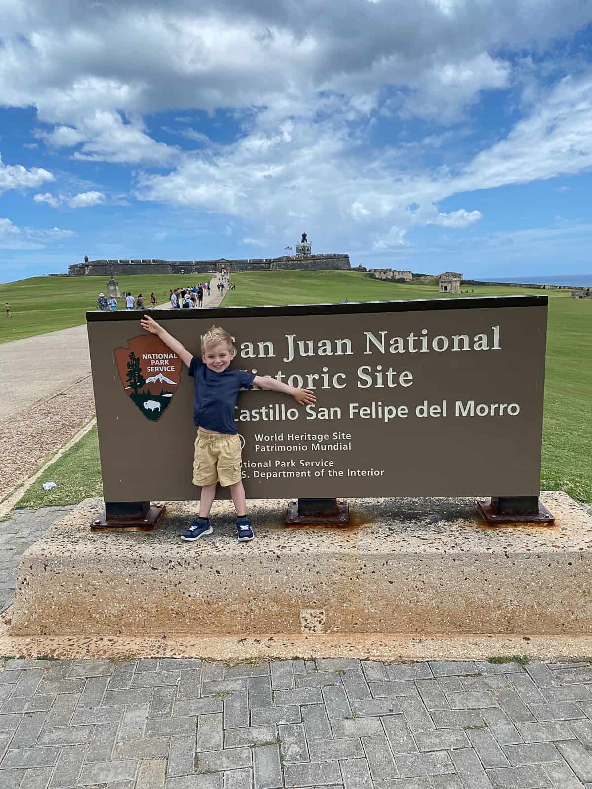 Sign at Entrance of San Juan National Historic Site Del Morro Castle