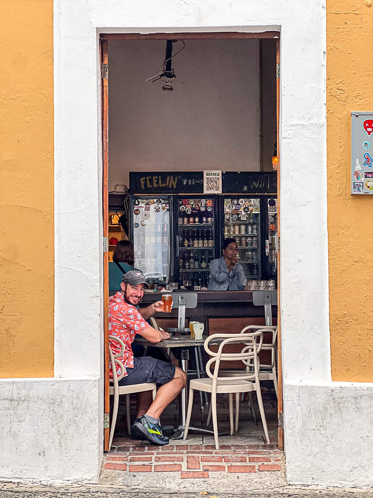 Tourist activity dining in Lupulo Taverna in Old San Juan