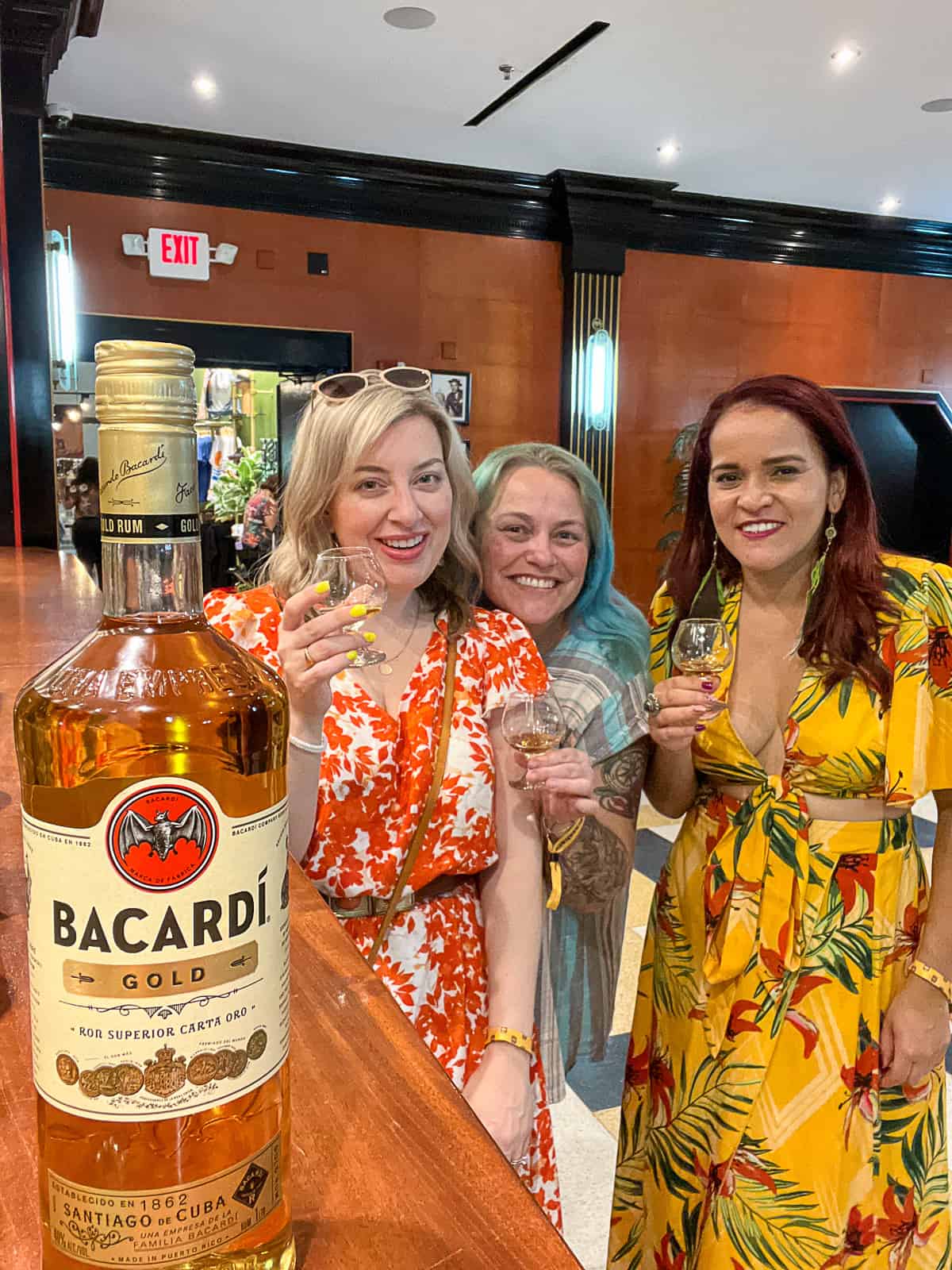 Tourists Sampling Bacardi Gold Rum on the History Tour in Puerto Rico