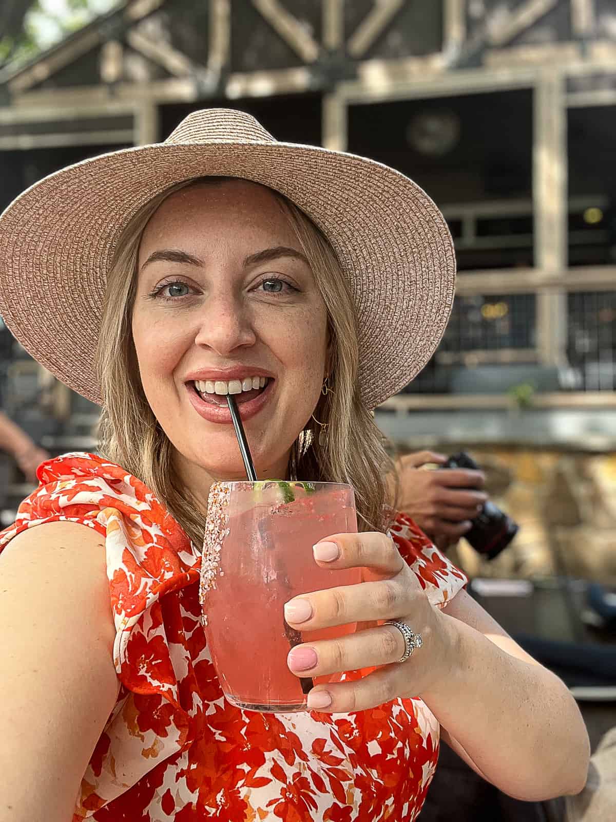 Travel Blogger Touring Bars in Historic Downtown McKinney Texas