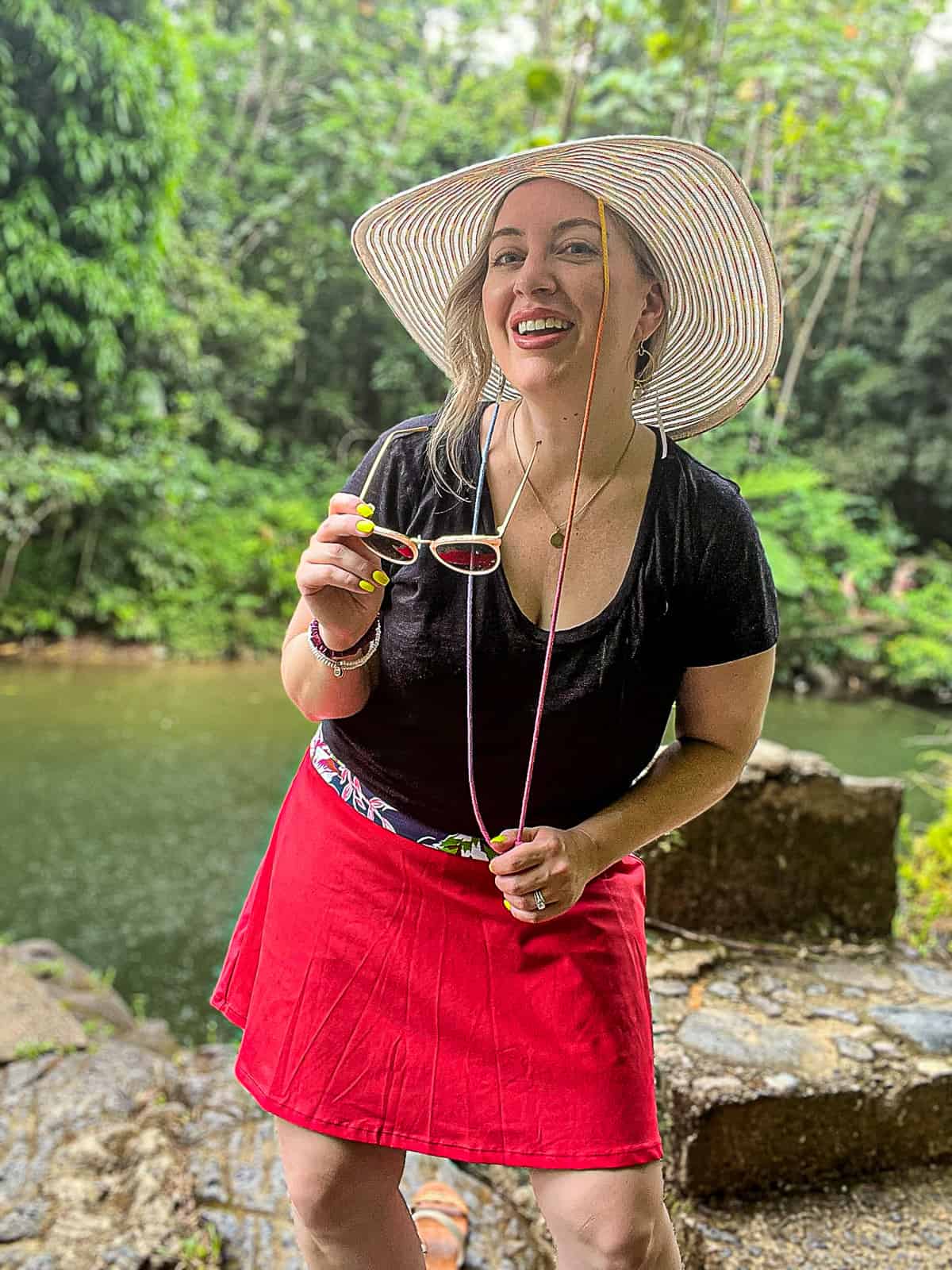 Travel blogger in Puerto Rico rainforest in Mameyes II in Río Grande