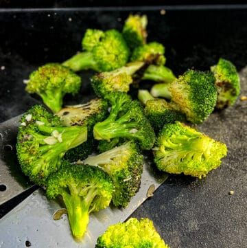 Cooking Griddled Broccoli on Flattop Grill Recipe
