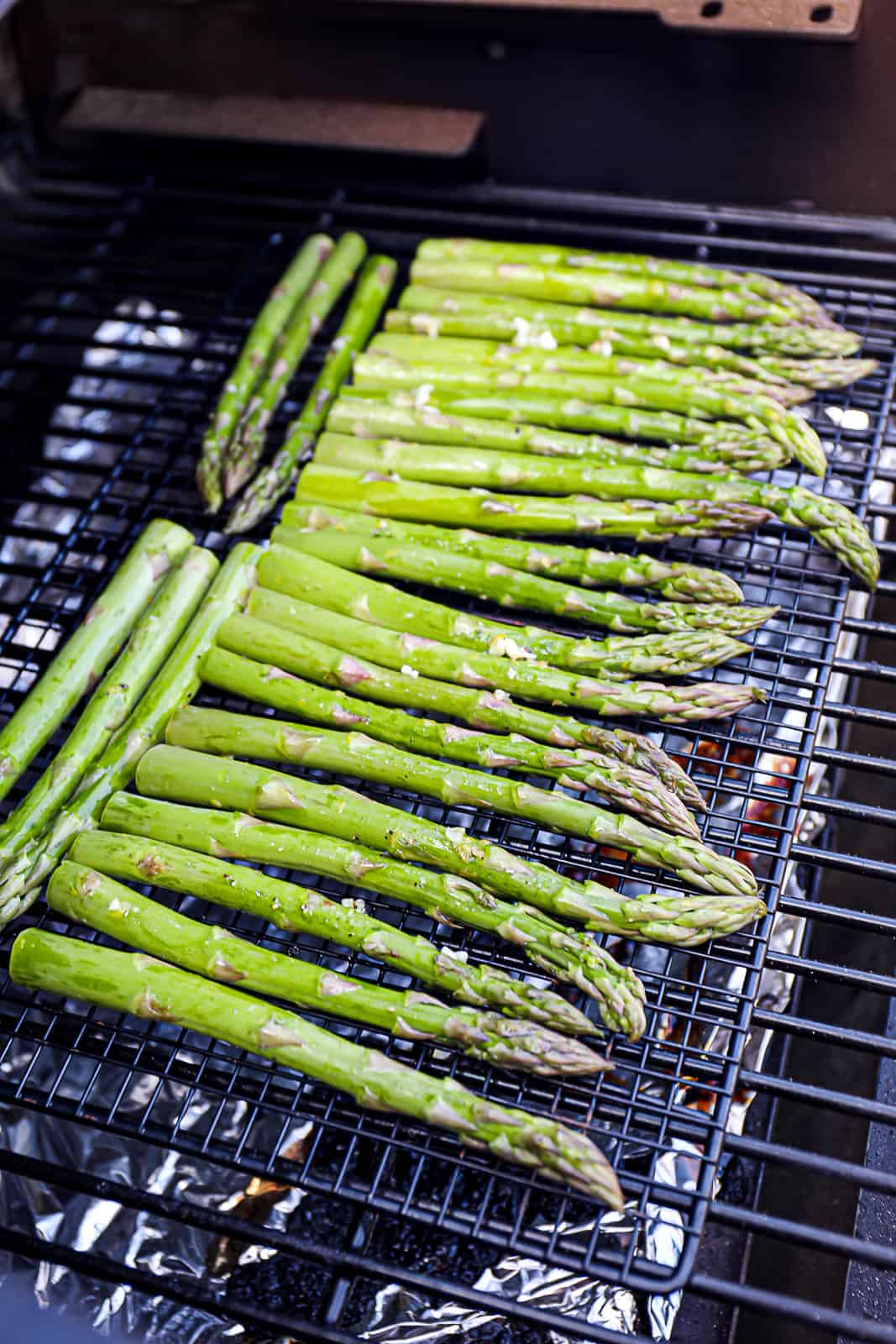 Cooking Traeger Pellet Grill Smoked Side Dish with Asparagus