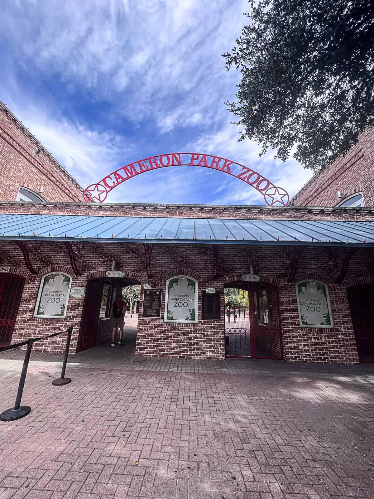 Entrance to Cameron Park Zoo in Waco TX