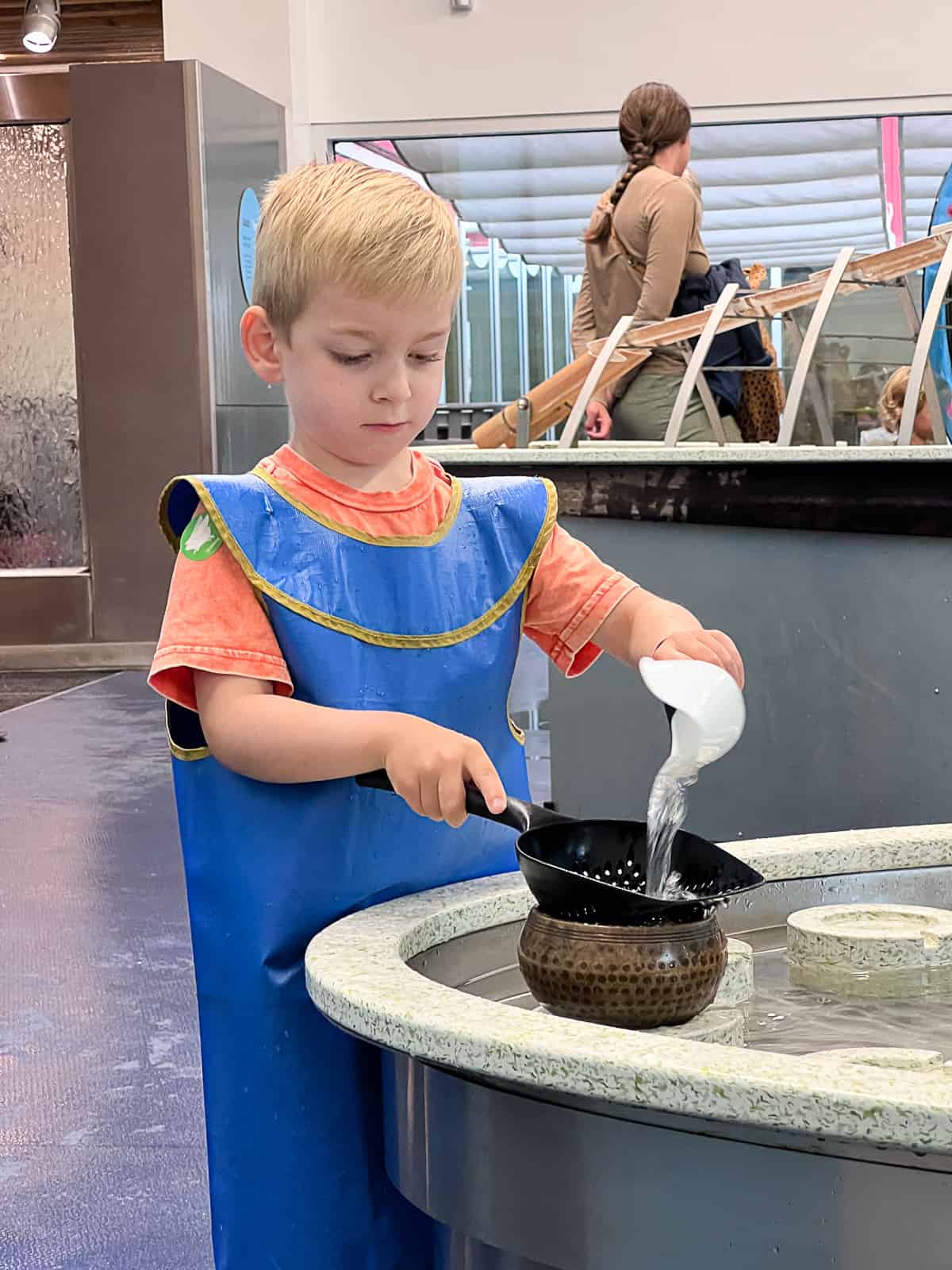Family Friendly Activity at Children's Museum with water at Thinkery Austin TX