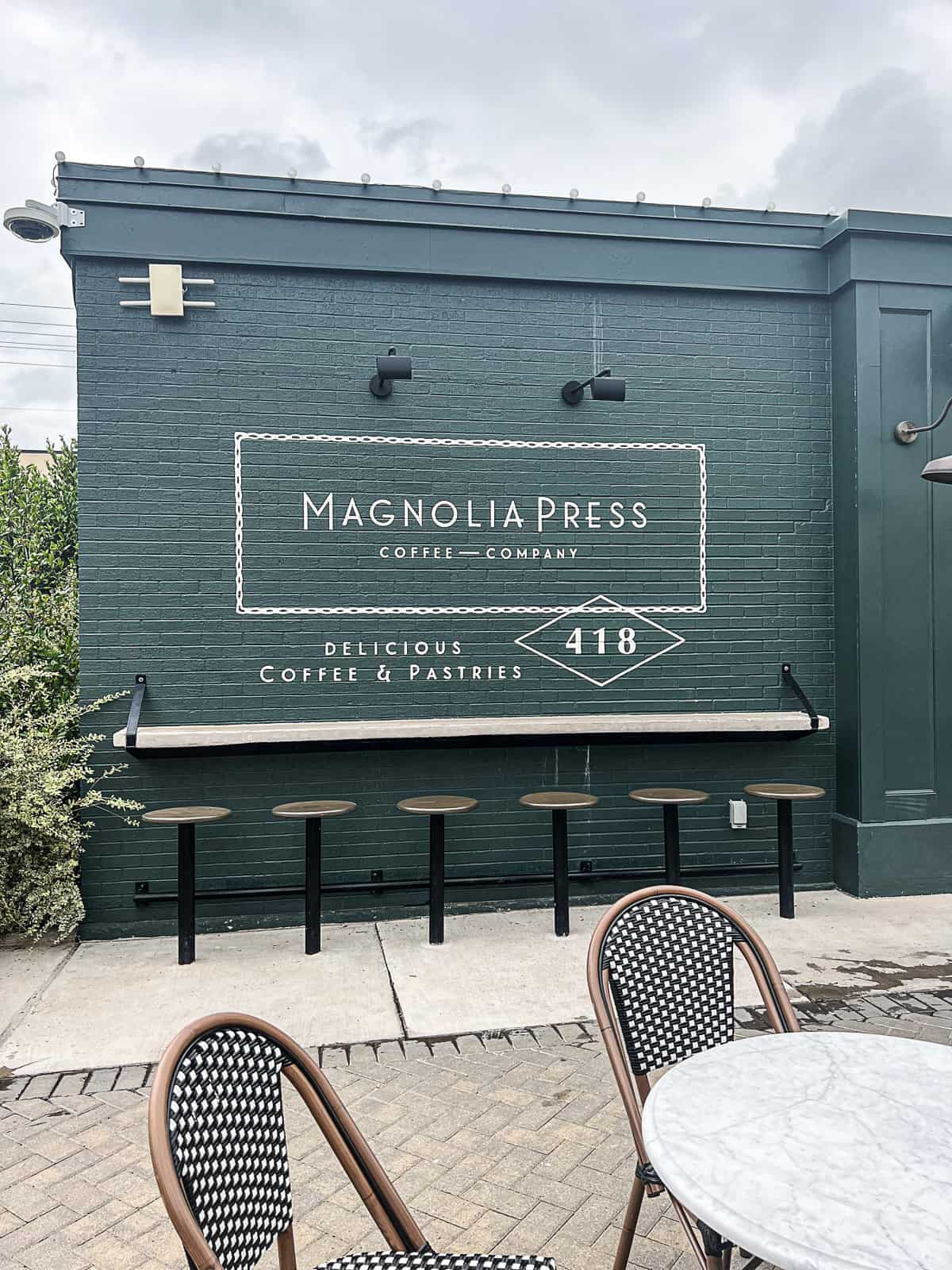 Magnolia Press coffee shop at the Silos in Waco Texas