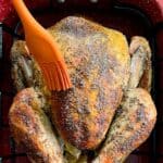 Roasted Turkey Recipe with text overlay and Sip Bite Go logo