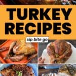 Turkey Recipes Collage with text overlay