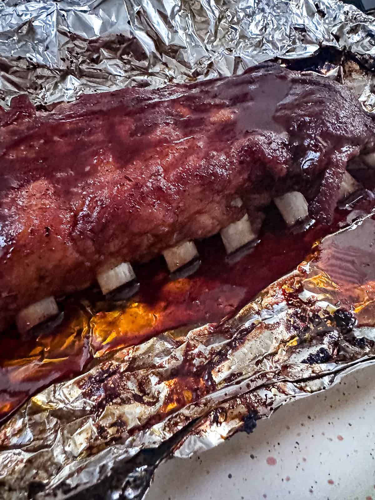 BBQ Baby Back Ribs Baked In Foil