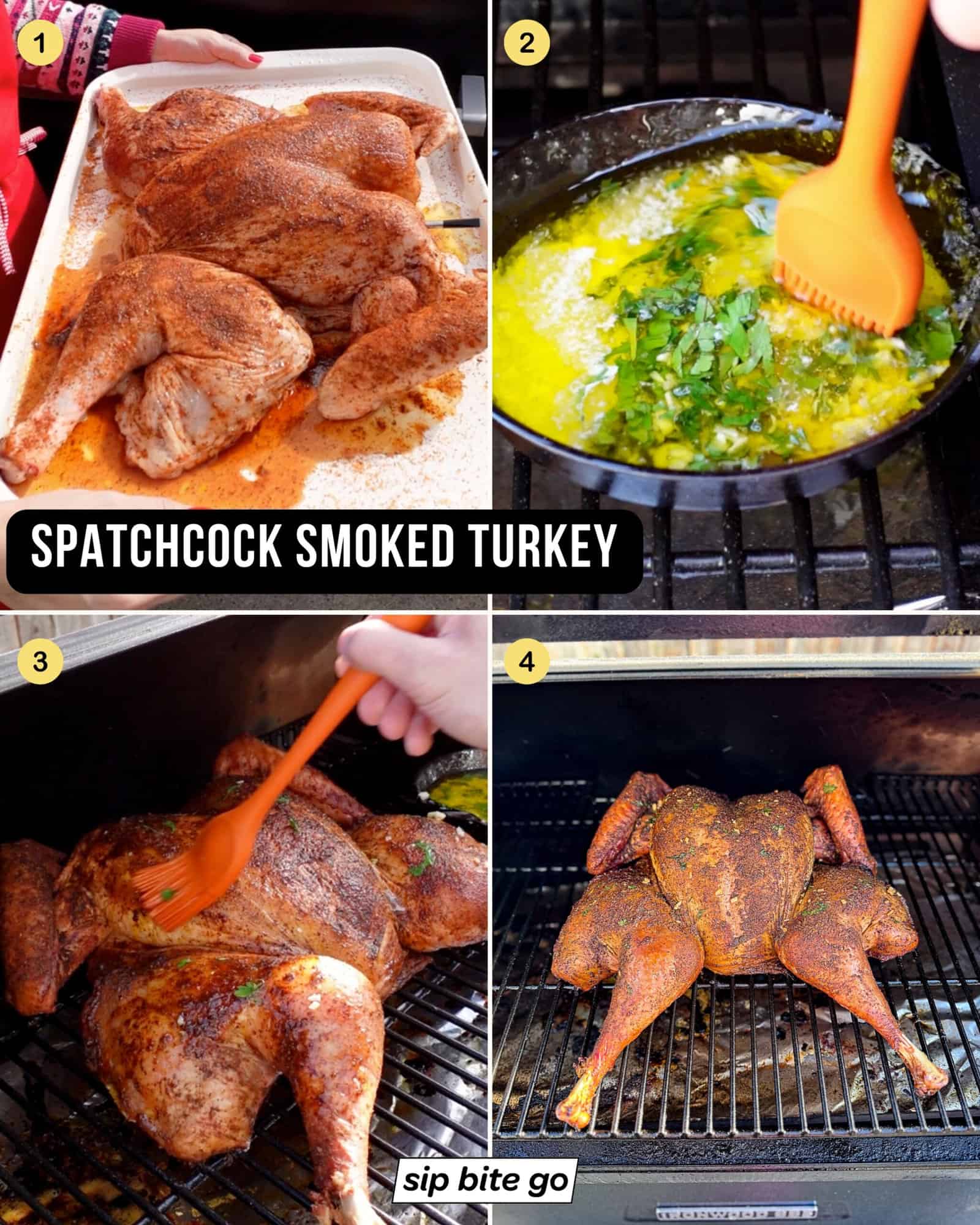 New! Smoked Turkey Recipe [Whole Bird + Traeger Video] - Sip Bite Go