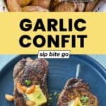 Garlic Confit Recipe with text overlay