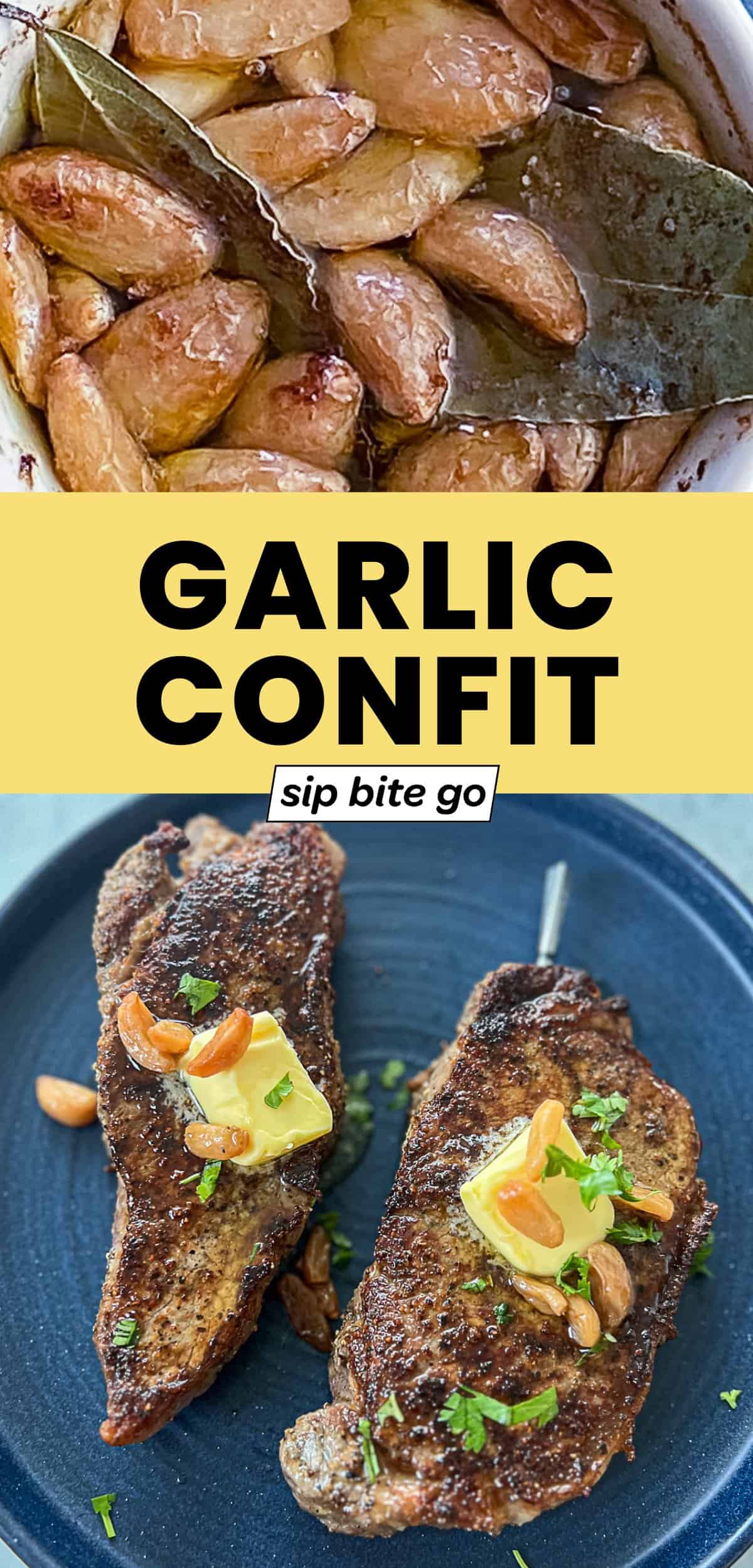Garlic Confit Recipe with text overlay
