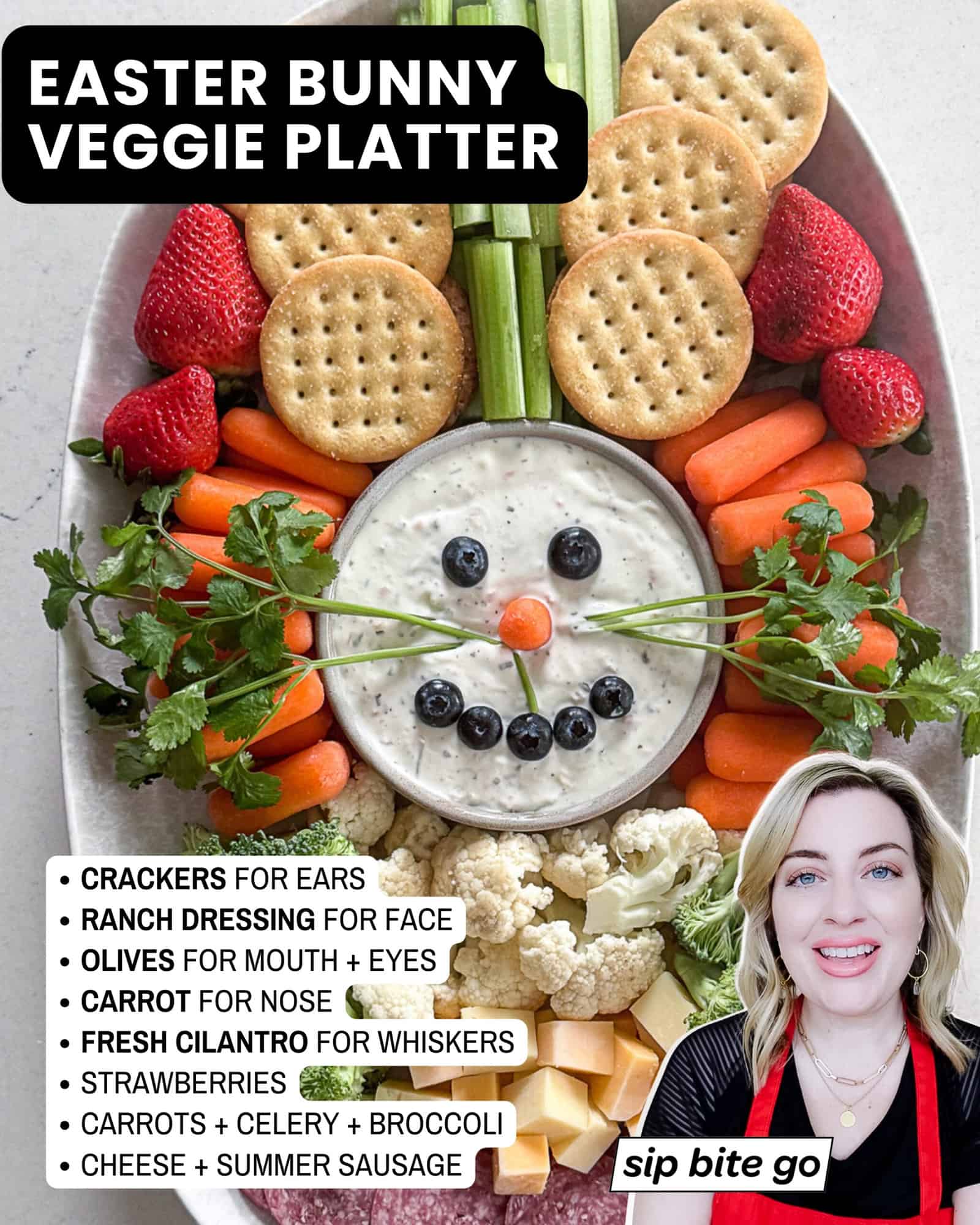 Easter Bunny Veggie Platter Ingredients