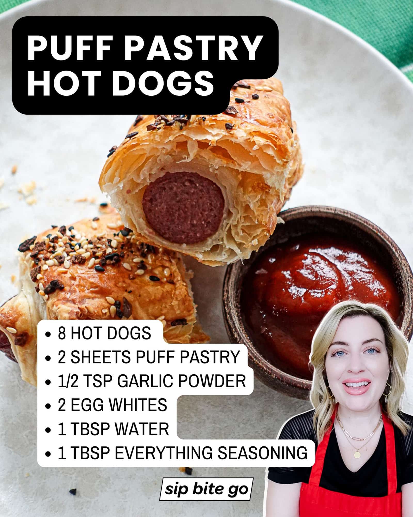 Puff Pastry Hot Dogs Recipe Ingredients