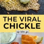 Viral Chickle Recipe Before and After Cooking Shots with text overlay