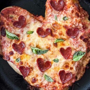 Heart Shaped Pizza for Valentine's Day