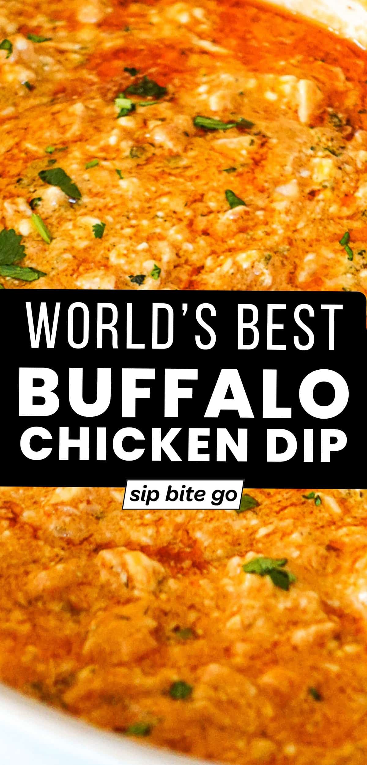 Buffalo Chicken Dip Recipe with text overlay