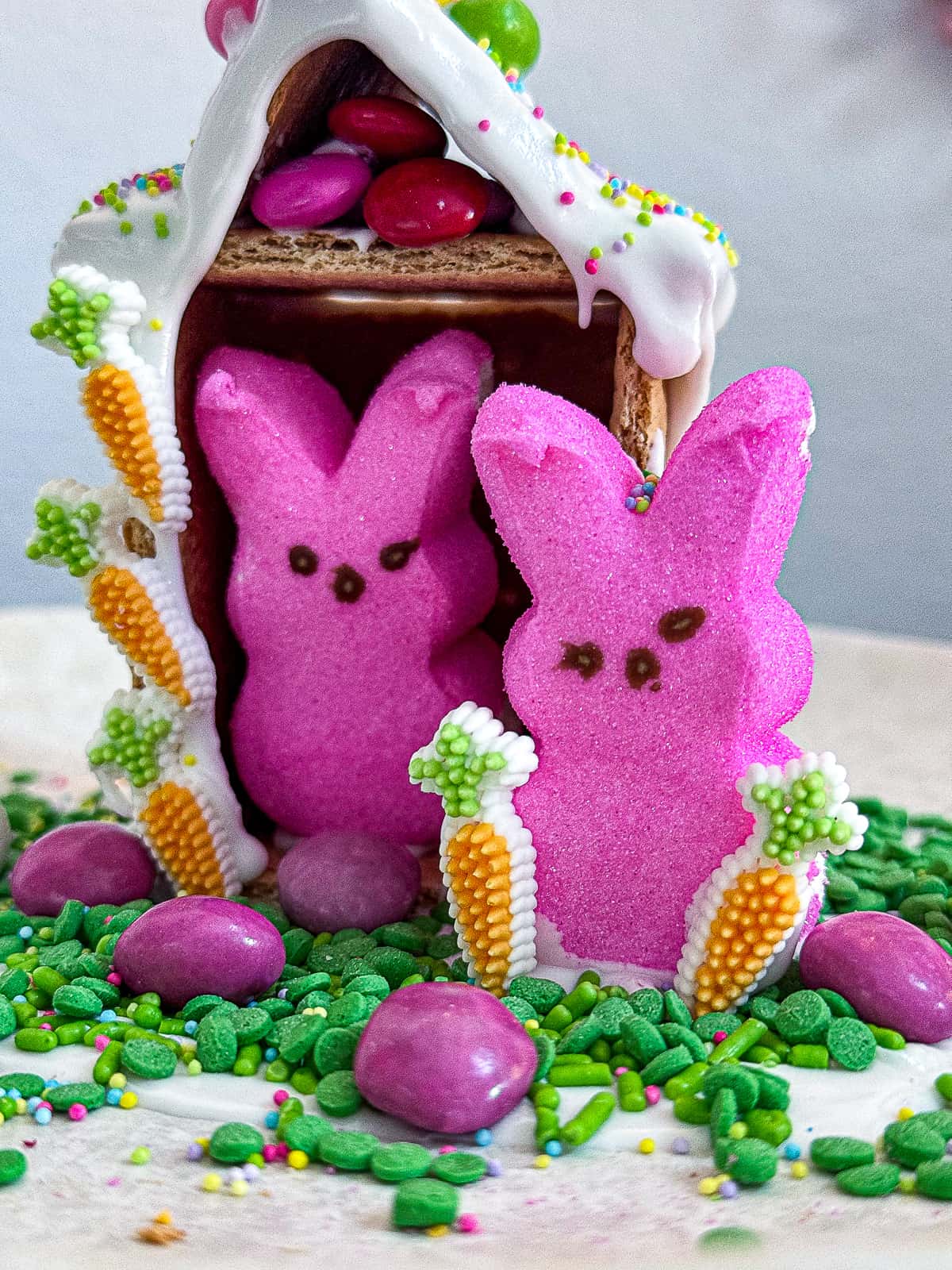 Closeup of Easter Candy Craft with Peeps