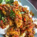 Dinner Platter with rice and Turmeric Chicken Breast Recipe