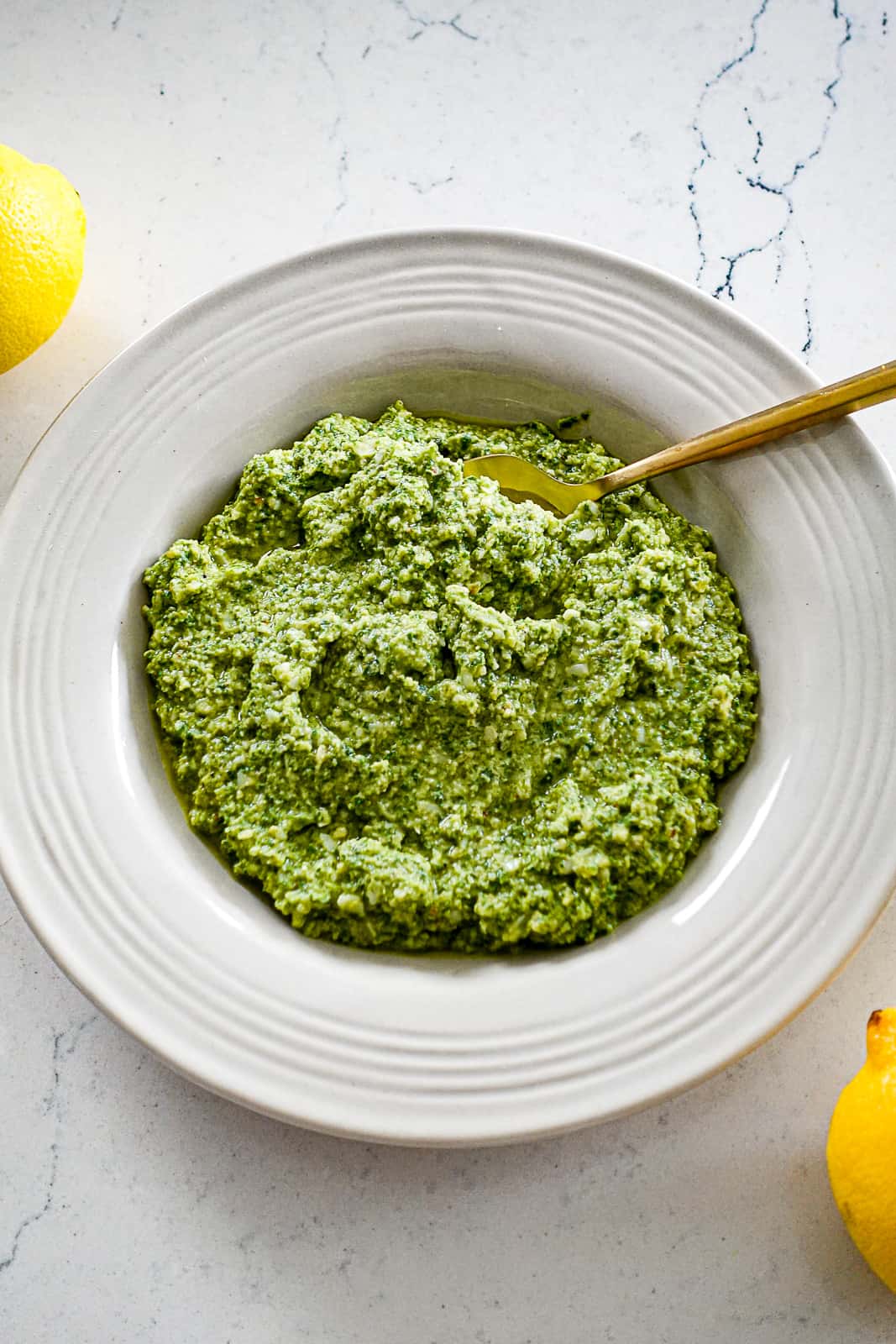 Homemade Basil Pesto from Scratch with lemons