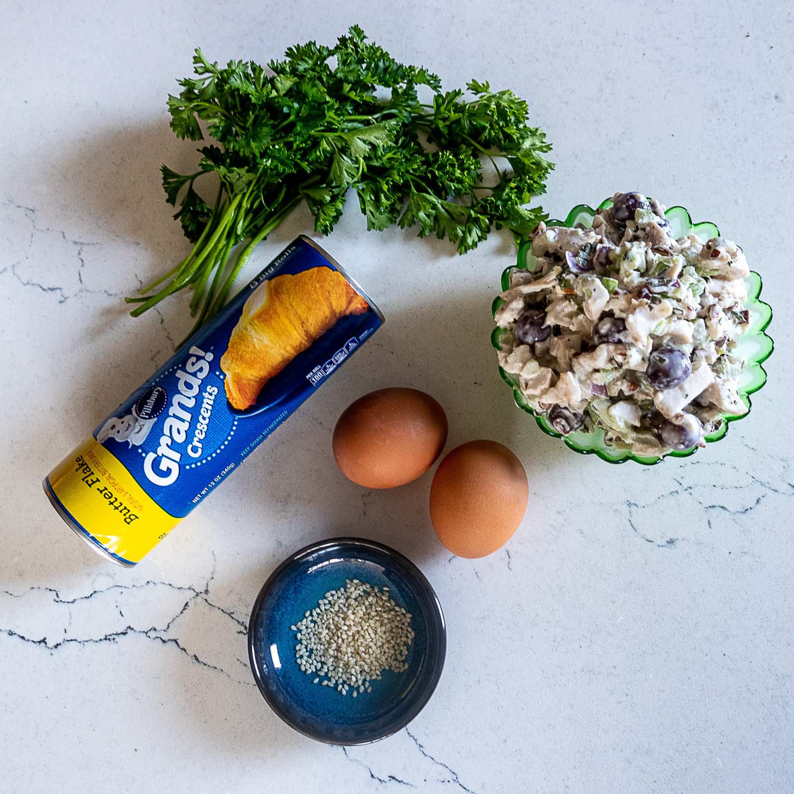 Ingredients to make Easter Puff Pastry Carrots