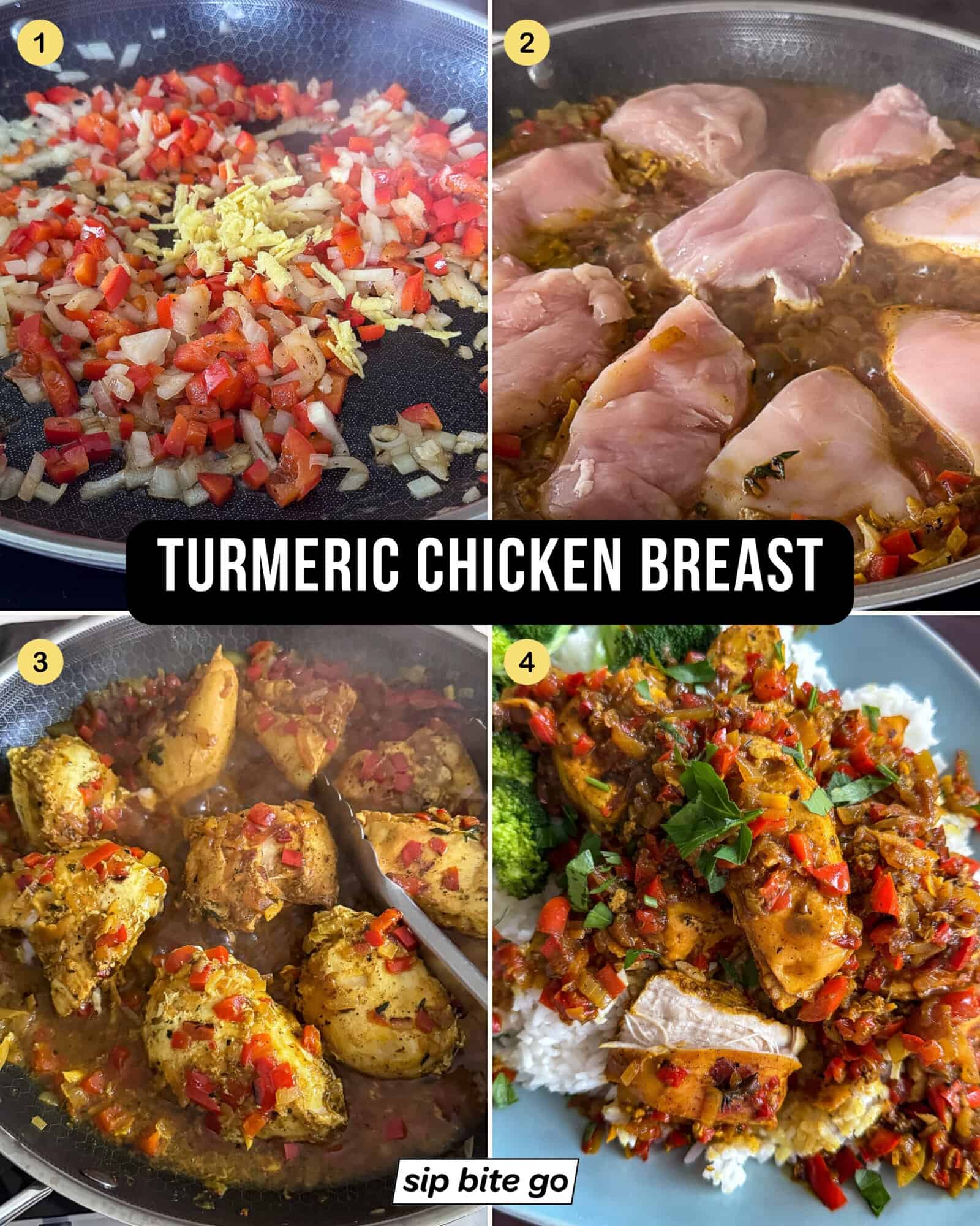 RECIPE steps for cooking turmeric chicken breast