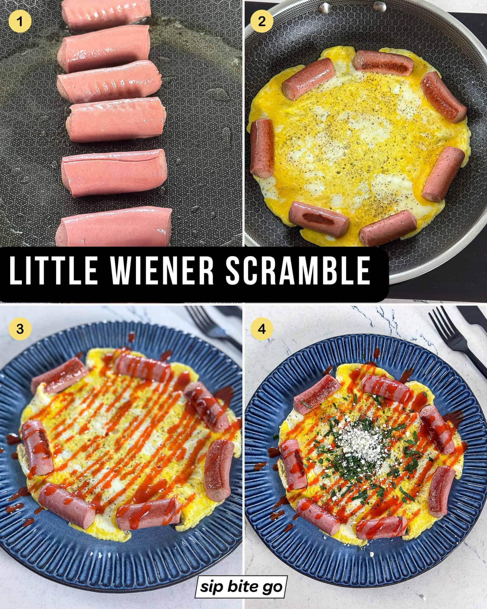 how to make a scramble with hot dogs and eggs