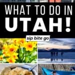 Fun things to do in Utah with collage of attractions and food