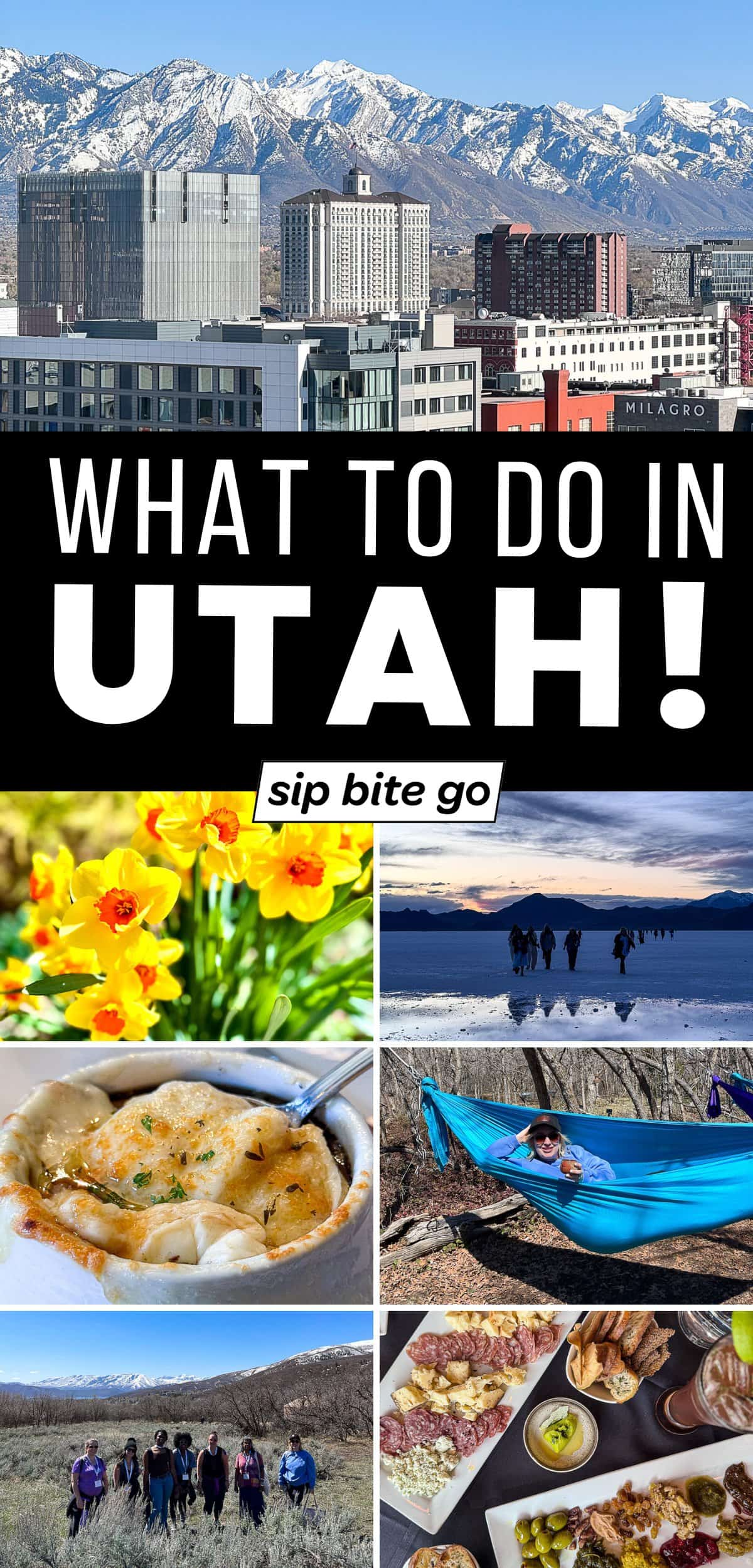 Fun things to do in Utah with collage of attractions and food