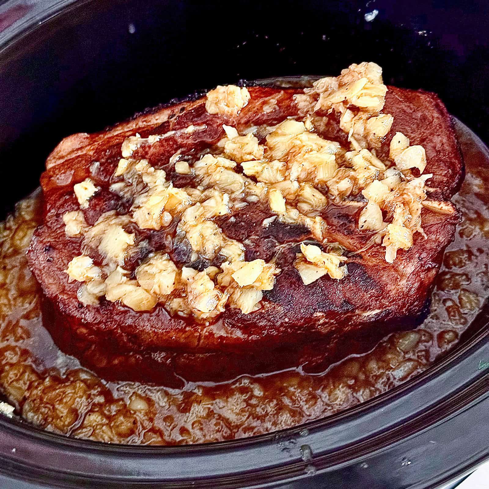 Slow Cooking Pineapple Pork Tacos in a crock pot