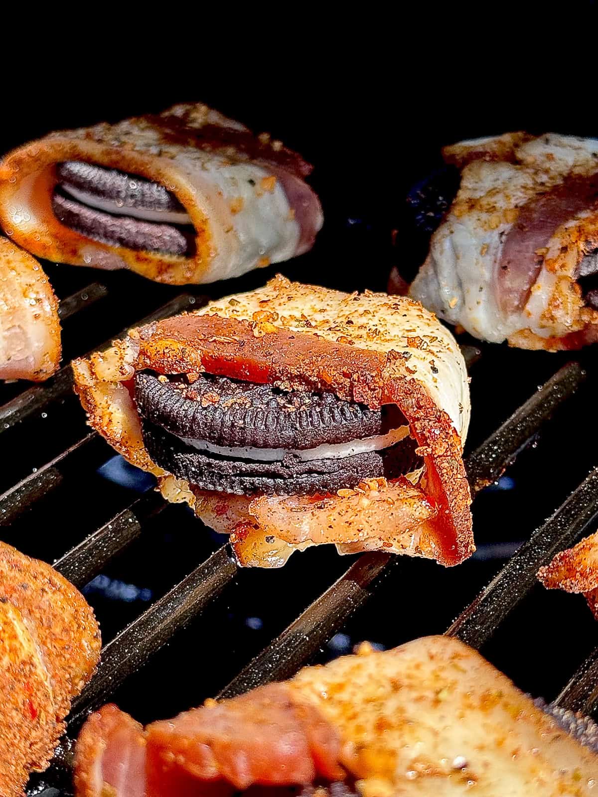 Smoking Oreos Wrapped In Bacon on Traeger Pellet Grills