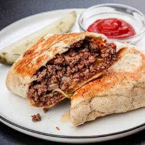 Burrito Style Cheeseburger Wraps Griddle Recipe