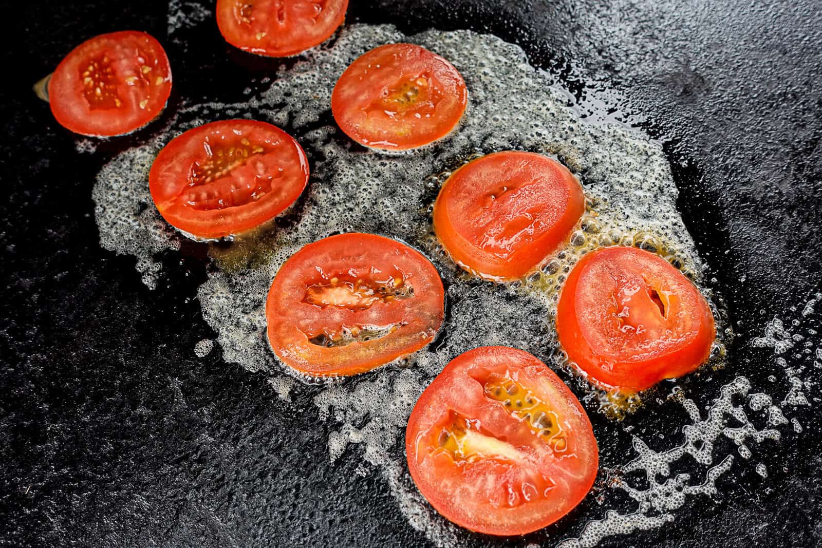 Griddle Cooking Tomatoes