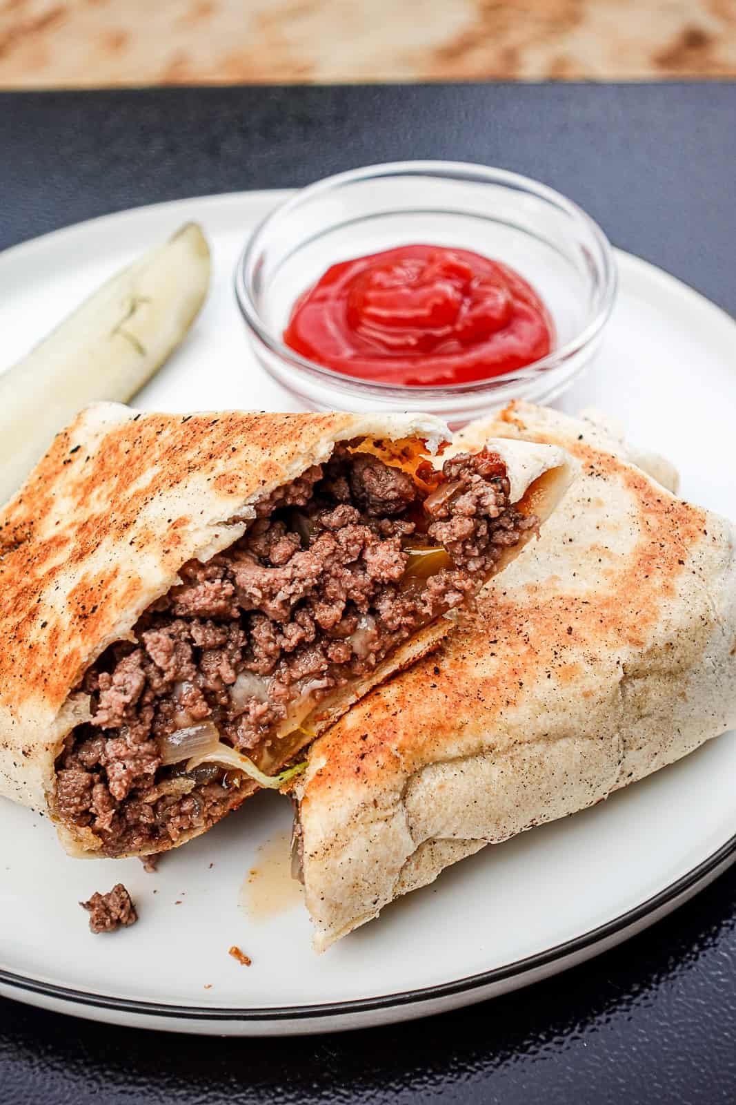 Griddled Burrito Cheeseburger Wrap