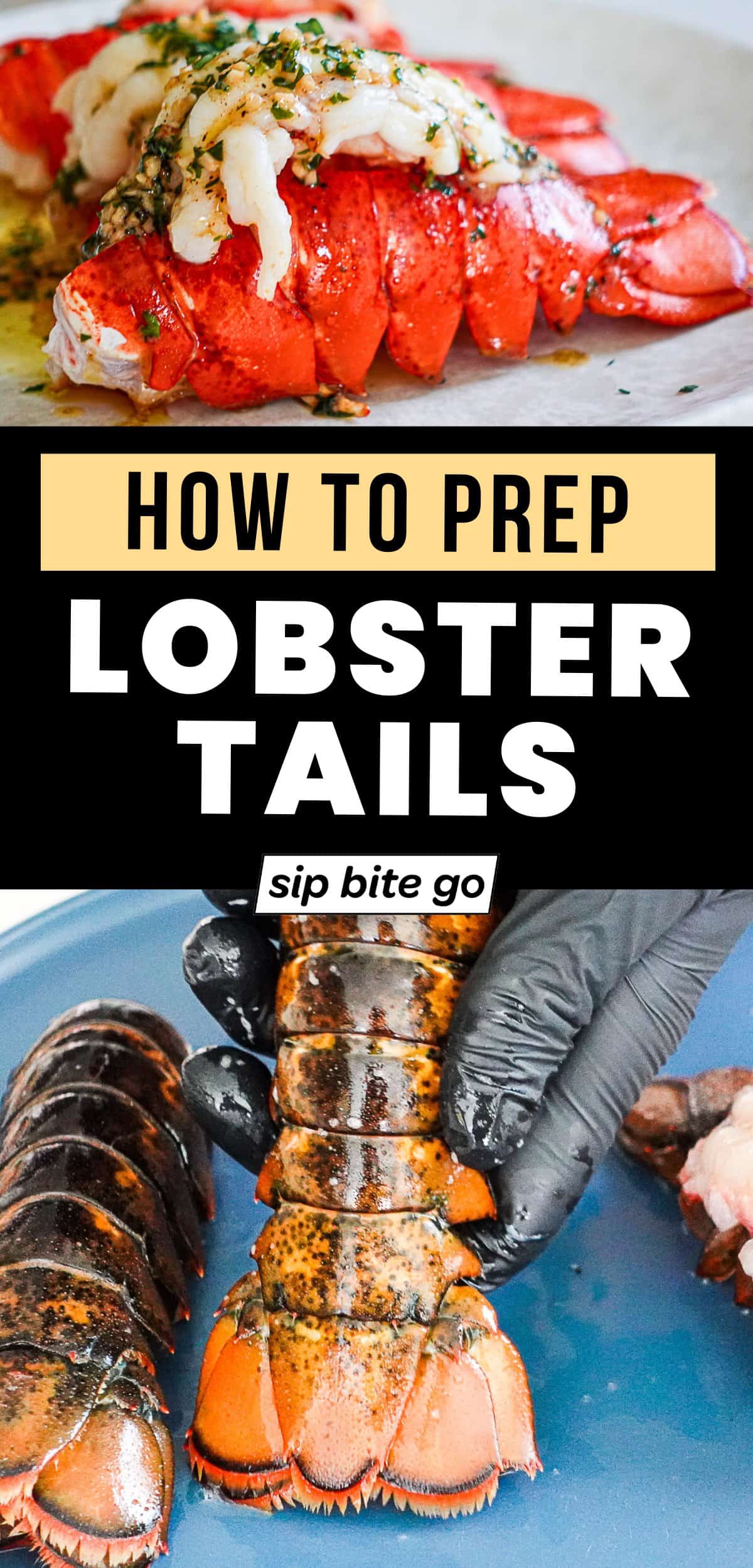 How To Butterfly Lobster Tail before and after steps