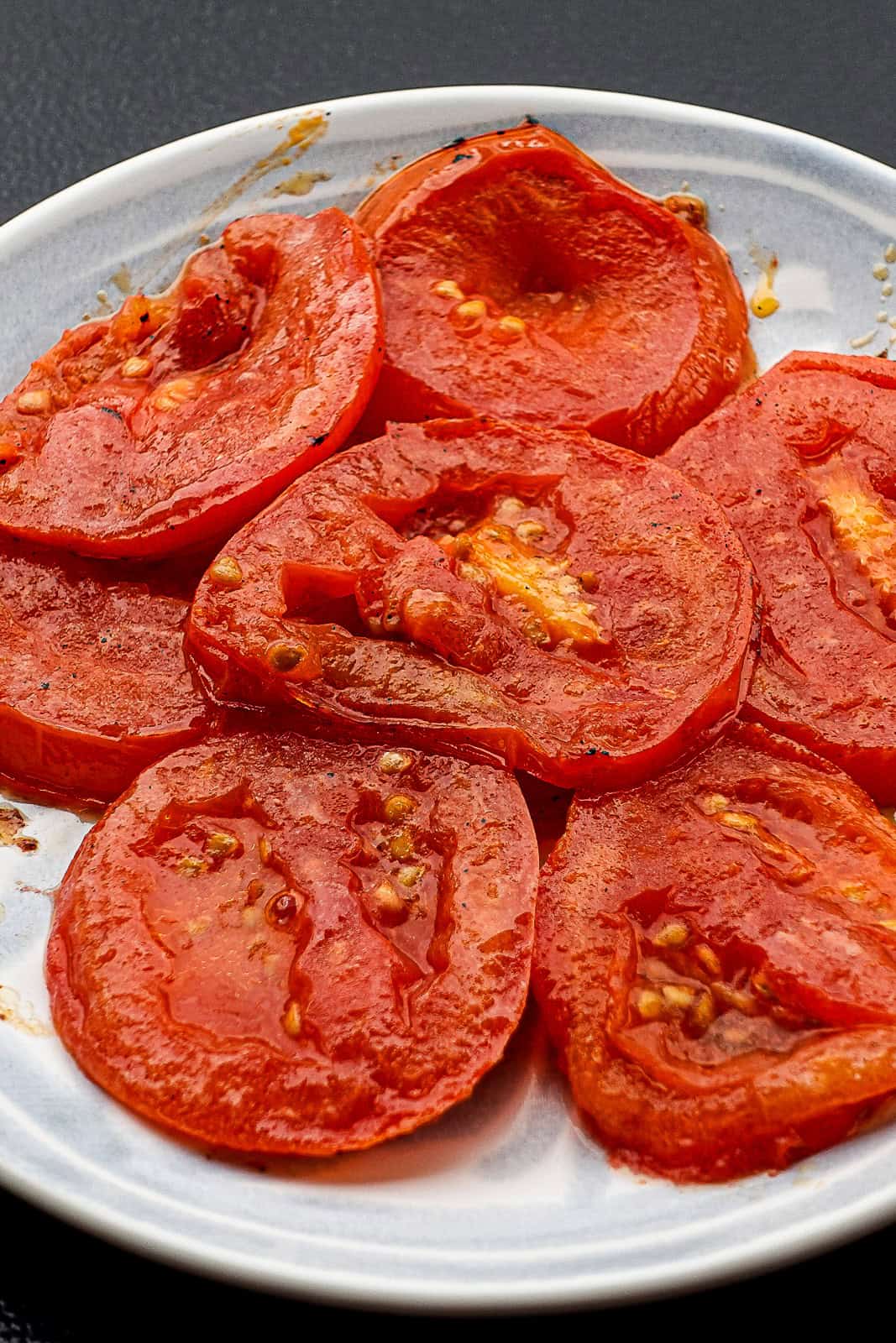 Tomatoes Cooked On Griddle