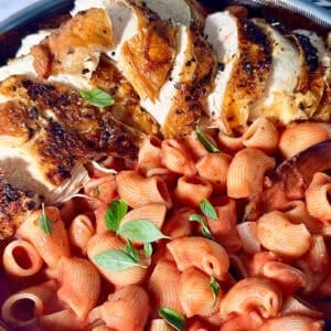Easy Pasta Dinner with Chicken cooked in the Air Fryer