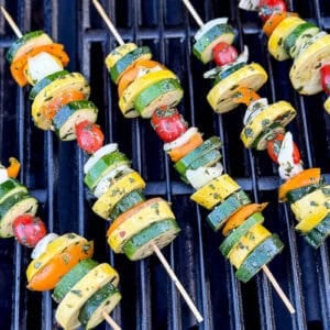 Grilled Italian Zucchini Kabobs on Gas Grill