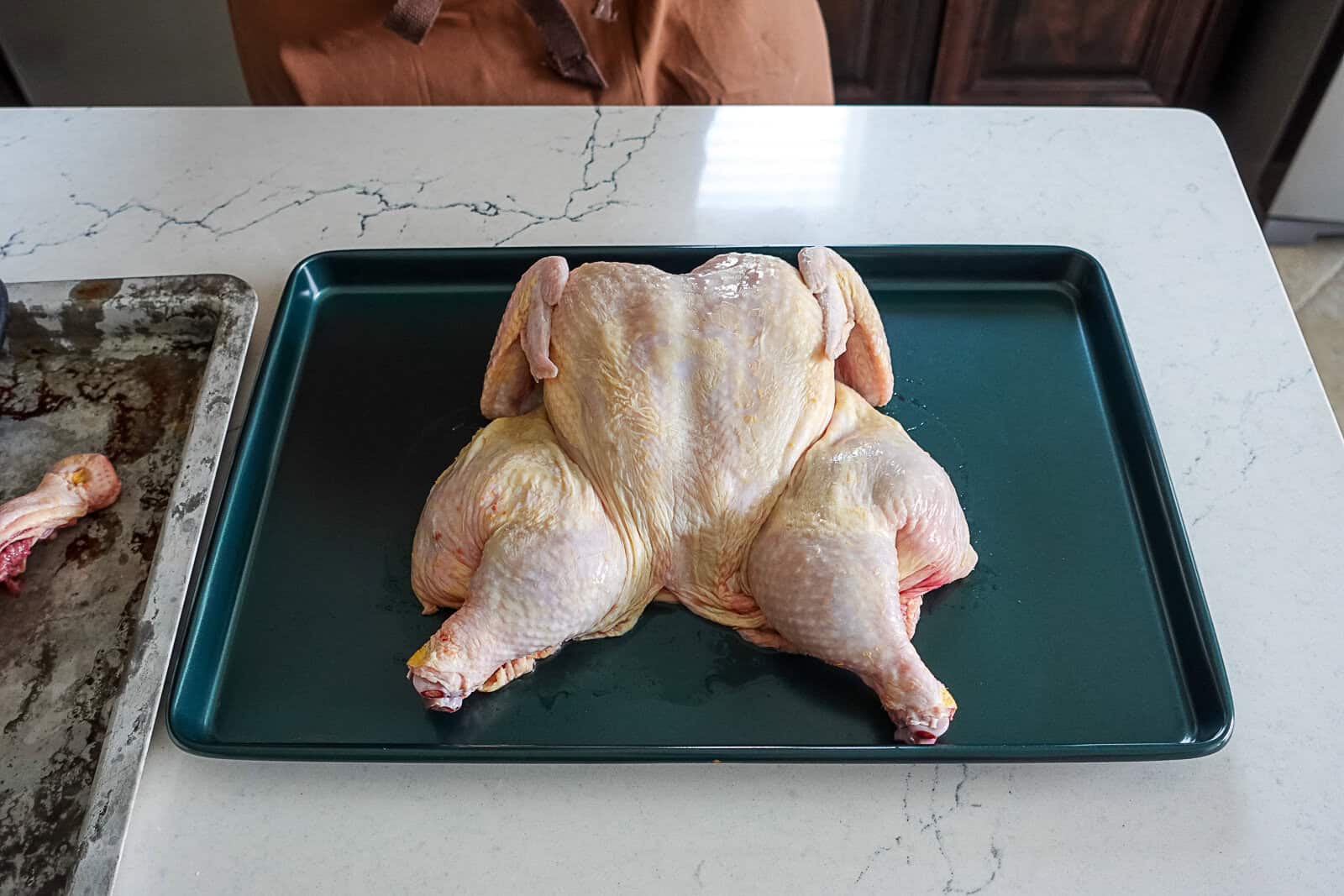 Raw Spatchcock Chicken