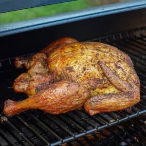 Smoked Chicken with Blackened Seasoning on Traeger Pellet Grill