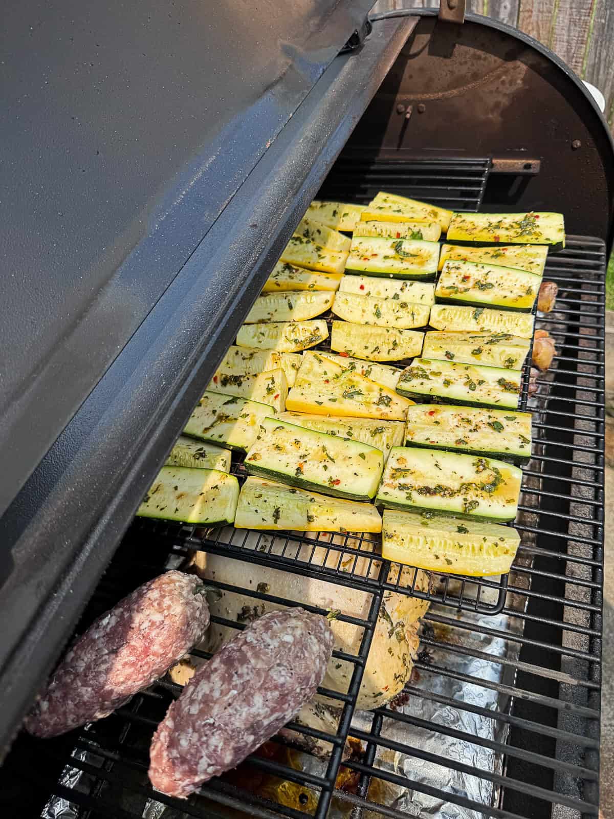 Smoking Zucchini and Summer Squash Vegetables on the Traeger Pellet Grill