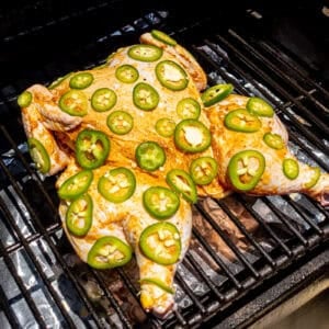 Traeger Smoked Spatchcock Chicken with Jalapenos