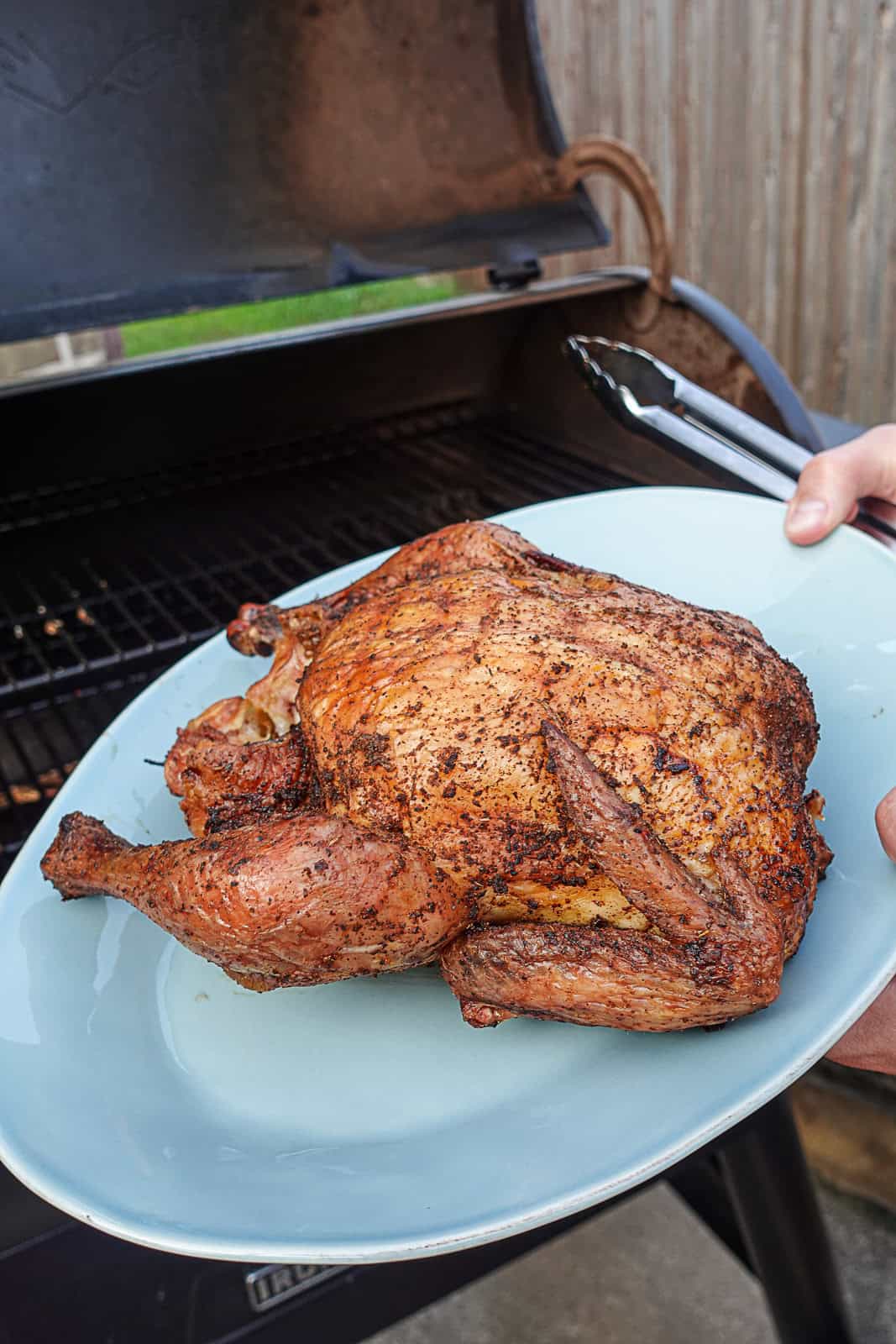Whole Chicken Smoked with Blackened Seasoning with Traeger Pellet Grill