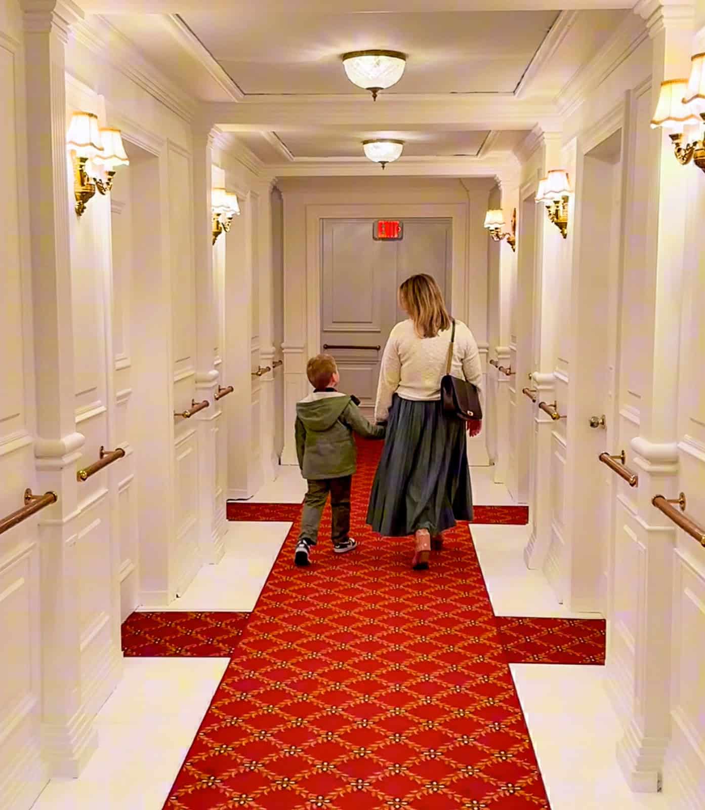Mother and Child Entering Titanic The Exhibition in Dallas